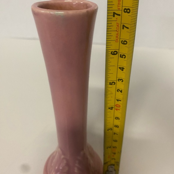 Brush McCoy Bud Pink Vase , small chip on top - Picture 7 of 8